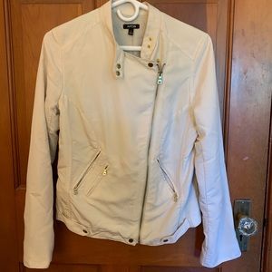 Cream Colored Lightweight Jacket with Gold Details